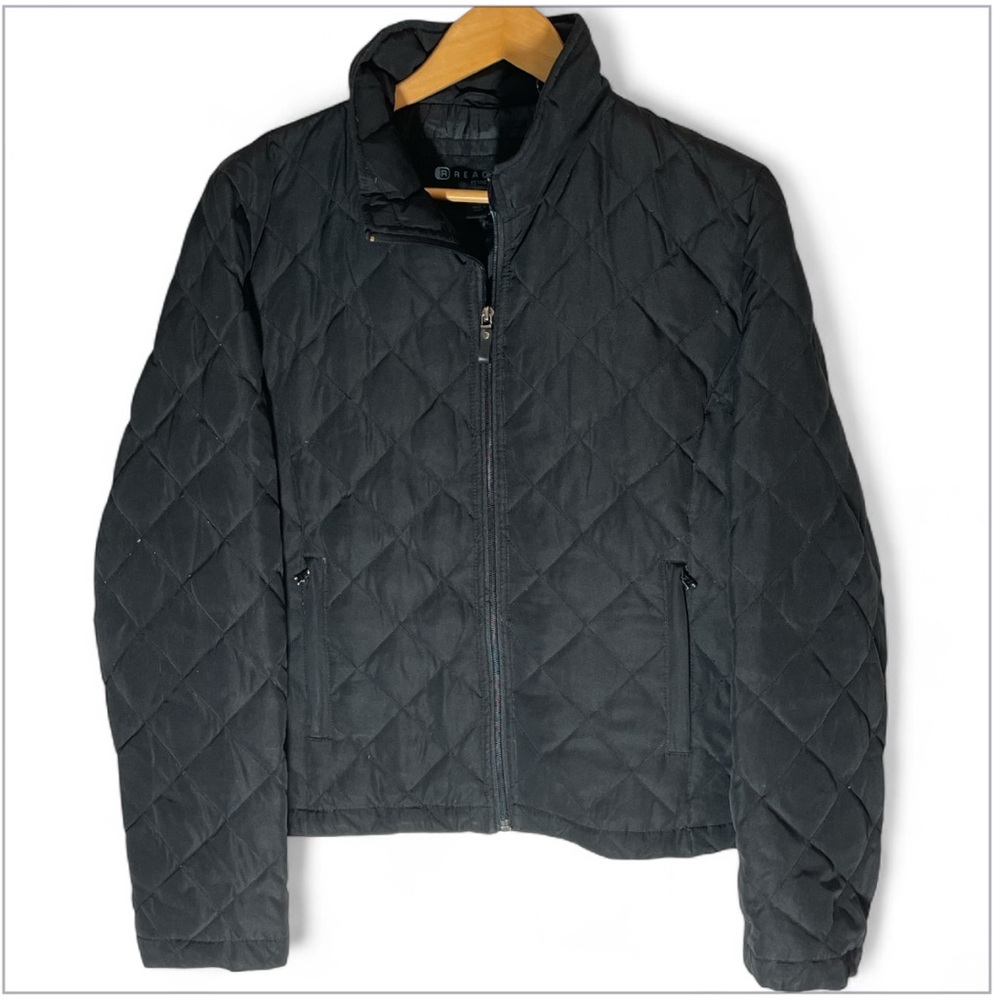 E6- Reaction Kenneth Cole Black Quilted Coat  Jacket delete